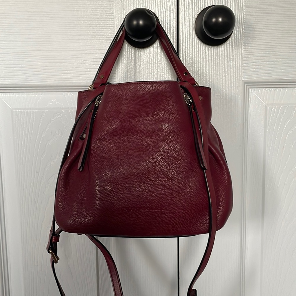 BURBERRY Grainy Calfskin House Check Small Maidstone